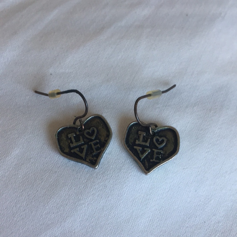 Heart love earrings